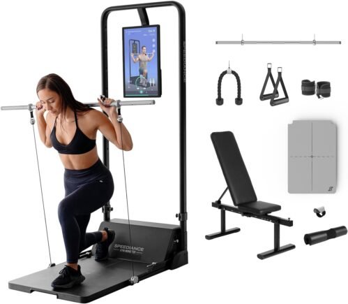 Smart Home Gym System, Gym Monster Multifunctional Smith Machine Home Gym Power Cage, All-in-one Cable Machine for Home Workout, Full Body Strength Training Fitness Exercise Machine