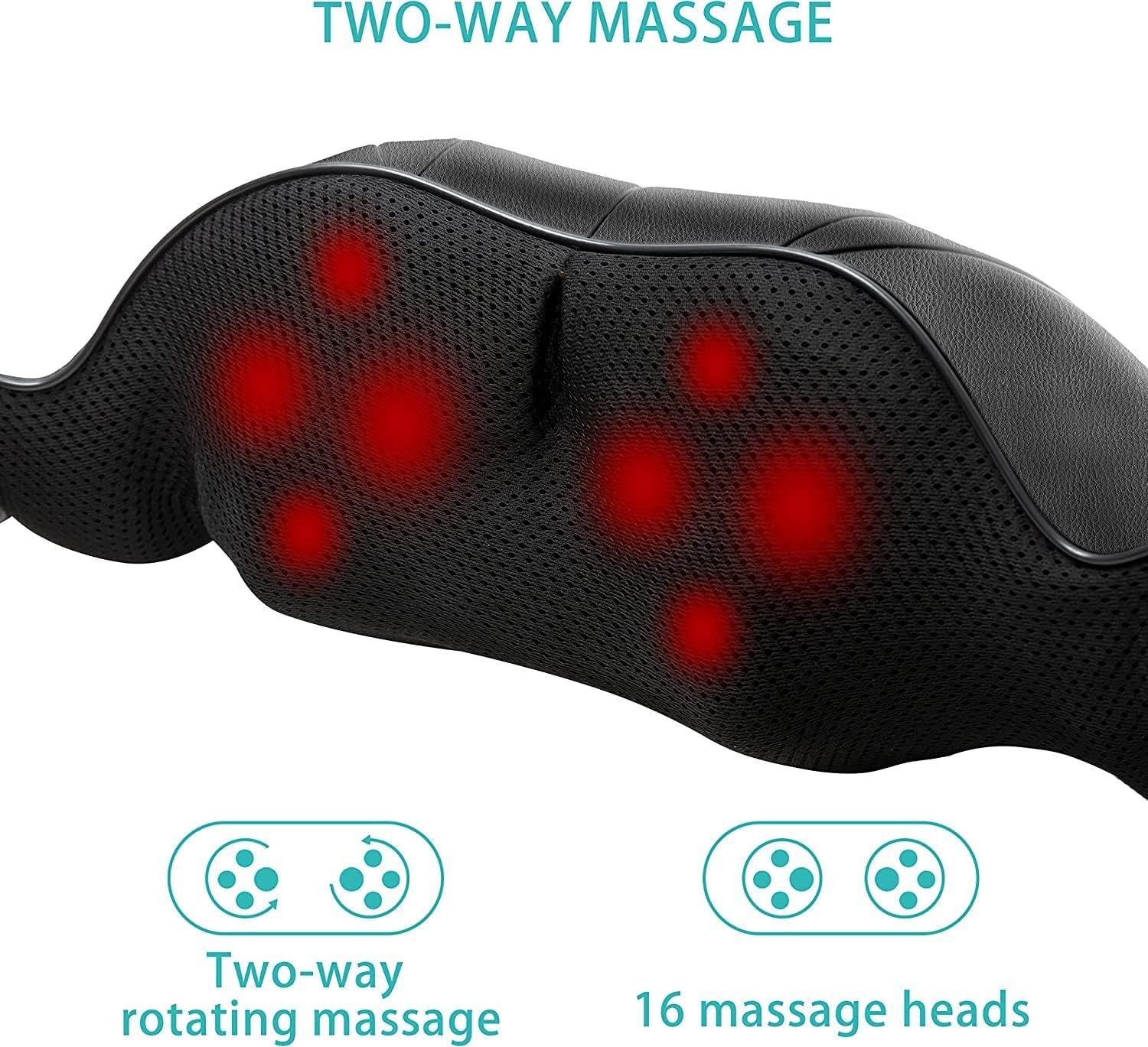 AERLANG Shiatsu Back and Neck Massager, Back Massager Deep Tissue Kneading Massager Neck and Shoulder Massager with Heat, Electric 4D Massage Pillow Fathers Day Dad Gifts from Daughter(NOT Cordless) - Image 3