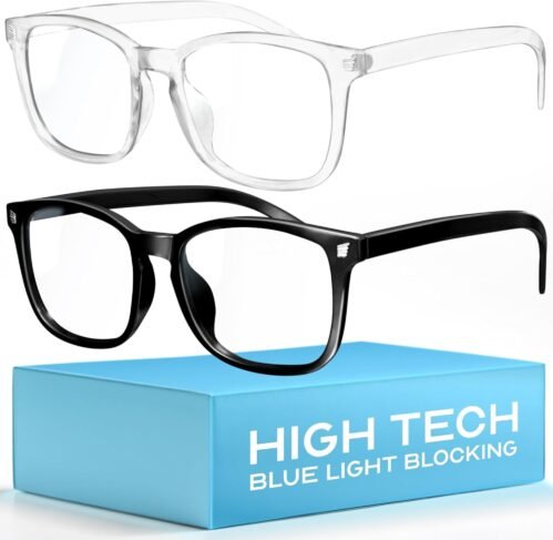 livho High Tech Blue Light Glasses – Advanced 99% Blue Light Blocking Computer Glasses – Anti Eyestrain & UV Glare Protection