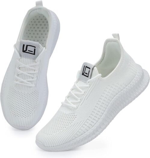 LCGJR Men’s Running Shoes Ultra Lightweight Breathable Comfortable Walking Shoes Casual Fashion Sneakers Mesh Workout Shoes