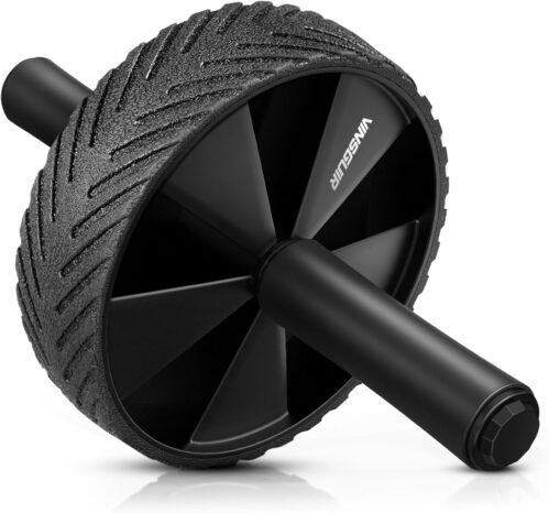 Vinsguir Ab Roller Wheel – Ab Workout Equipment for Difficult Abdominal & Core Strength Training, Home Gym Fitness Equipment, Exercise Wheel for Men Women (Black)