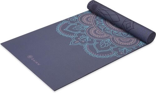 Gaiam Yoga Mat – Premium 6mm Print Reversible Extra Thick Non Slip Exercise & Fitness Mat for All Types of Yoga, Pilates & Floor Workouts (68″ x 24″ x 6mm Thick)